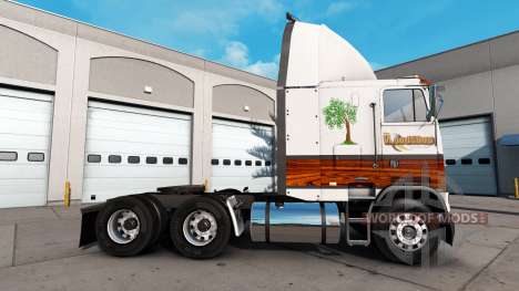Skin Wood Shop for a tractor unit Freightliner F for American Truck Simulator
