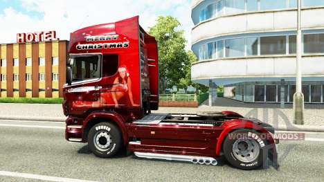 Christmas skin for Scania truck for Euro Truck Simulator 2