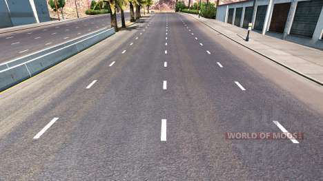 Improved road markings for American Truck Simulator