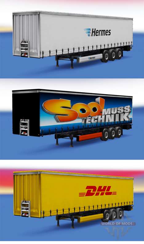 A collection of skins for trailers v1.0 for Euro Truck Simulator 2