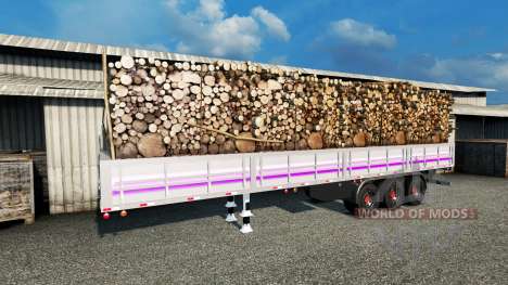 Flatbed semi trailer for Euro Truck Simulator 2