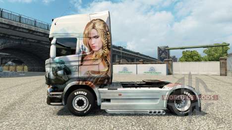 Skin Guild Wars 2 Norn on the tractor Scania for Euro Truck Simulator 2