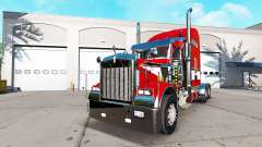 Skin Red on the truck Kenworth W900 for American Truck Simulator