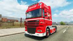 Skin Coca-Cola at the truck DAF for Euro Truck Simulator 2