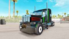 Skin is Black Metallic Stripes on the Peterbilt tractor for American Truck Simulator