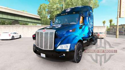 Scorpio Blue skin for the truck Peterbilt for American Truck Simulator