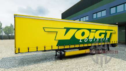 Voigt Logistik skin v1.2 on the trailer for Euro Truck Simulator 2