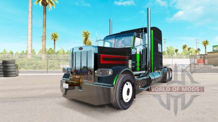 Skin is Black Metallic Stripes on the Peterbilt tractor for American Truck Simulator