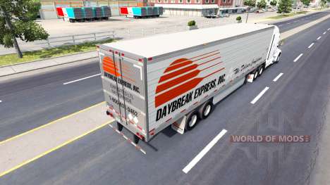 Skin Daybreak Express on the trailer for American Truck Simulator