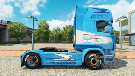 Aerolineas Argentinas skin for Scania truck for Euro Truck Simulator 2