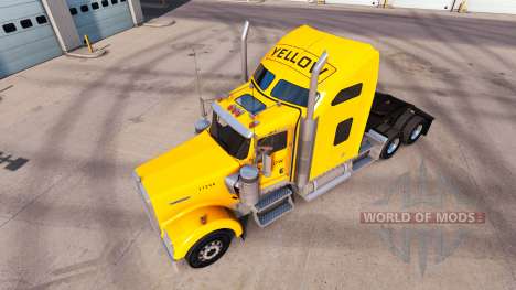 Skin Yellow Inc. for Peterbilt and Kenworth truc for American Truck Simulator