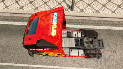 Manchester United skin for Volvo truck for Euro Truck Simulator 2