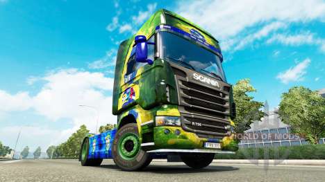 Brasil skin for Scania truck for Euro Truck Simulator 2