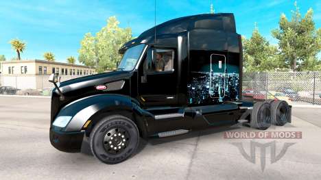 Skin Iron on Skyline truck Peterbilt for American Truck Simulator