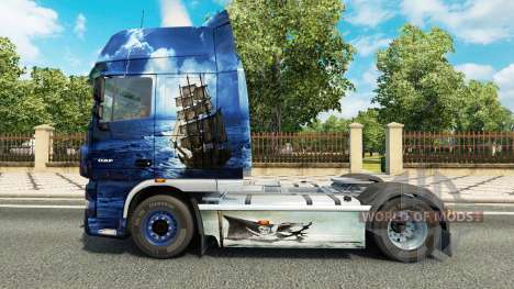 The Blue Sea Pirate skin for DAF truck for Euro Truck Simulator 2
