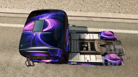 The Black and Purple skin for Scania truck for Euro Truck Simulator 2