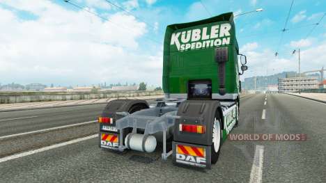 Kubler Spedition skin for DAF truck for Euro Truck Simulator 2