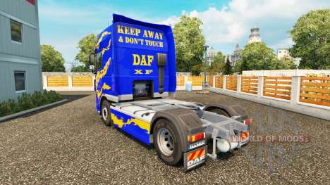 Skin Blue-yellow-for DAF truck for Euro Truck Simulator 2