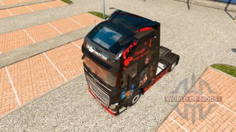 Freddy Krueger skin for Volvo truck for Euro Truck Simulator 2
