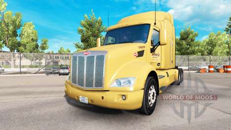 Bison Transport skin for the truck Peterbilt for American Truck Simulator