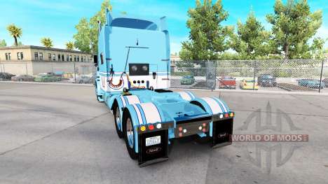 Skin Light Blue-White for the truck Peterbilt 38 for American Truck Simulator