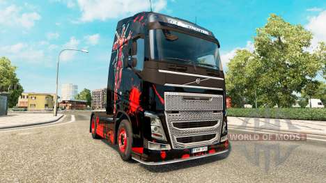 DeadPool skin for Volvo truck for Euro Truck Simulator 2