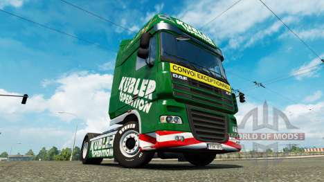 Kubler Spedition skin for DAF truck for Euro Truck Simulator 2