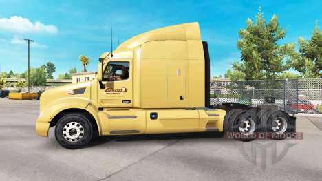 Bison Transport skin for the truck Peterbilt for American Truck Simulator