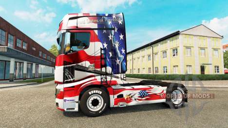 Skin USA on tractor Scania R700 for Euro Truck Simulator 2