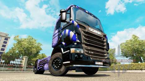 Blue Ladder skin for Scania truck for Euro Truck Simulator 2