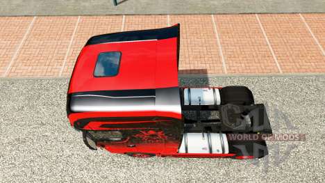 Skin Black & Red for tractor Scania R700 for Euro Truck Simulator 2