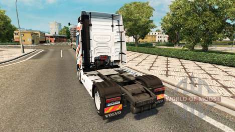JST Services skin for Volvo truck for Euro Truck Simulator 2