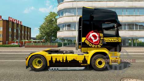 Dynamo Dresden skin for Scania truck for Euro Truck Simulator 2