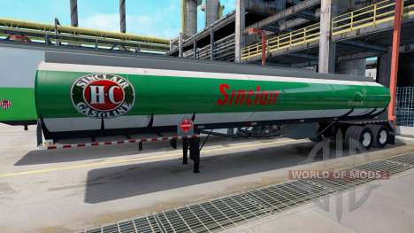 Logos are fuel companies on trailers for American Truck Simulator