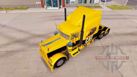 CAT skin for the truck Peterbilt 389 for American Truck Simulator