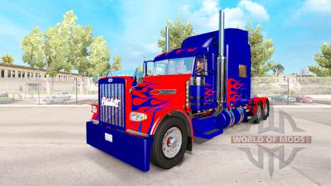Optimus Prime skin for the truck Peterbilt 389 for American Truck Simulator