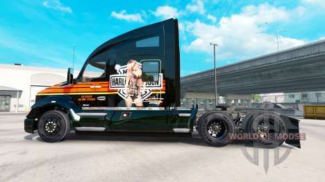 Skin Harley-Davidson on a Kenworth tractor for American Truck Simulator