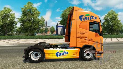 Fanta skin for Volvo truck for Euro Truck Simulator 2