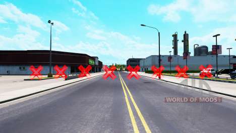 Red barriers for American Truck Simulator