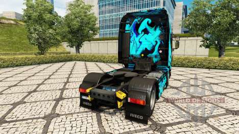 Skin Green Smoke in the tractor Iveco for Euro Truck Simulator 2