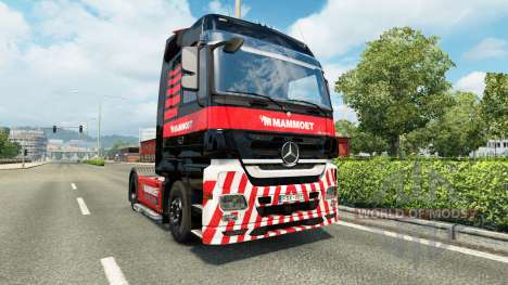 Mammoet skin for the truck Mercedes-Benz for Euro Truck Simulator 2