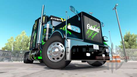 Monster Energy skin for the truck Peterbilt 389 for American Truck Simulator