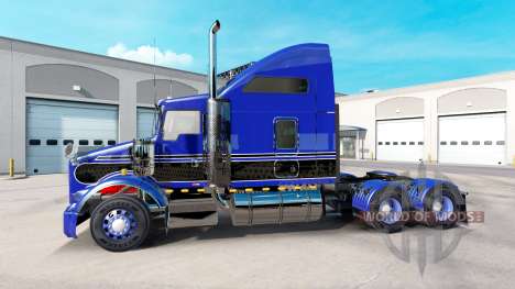 Skin Blue-black on the truck Kenworth T800 for American Truck Simulator