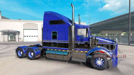Skin Blue-black on the truck Kenworth T800 for American Truck Simulator