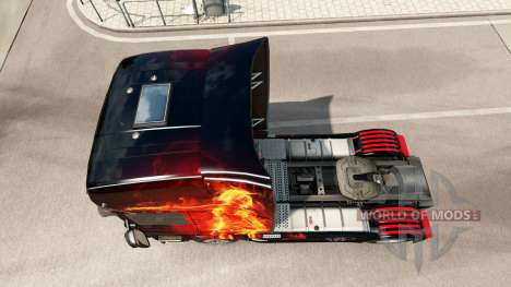 Fire Girl skin for Scania truck for Euro Truck Simulator 2
