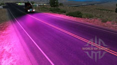 Purple xenons for American Truck Simulator