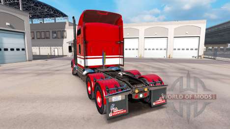 Skin Red-white-tractor Kenworth T800 for American Truck Simulator