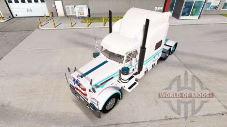 The Blue skin and white for the truck Peterbilt  for American Truck Simulator