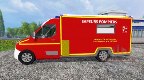 Renault Master 2016 [sapeurs-pompiers] for Farming Simulator 2015