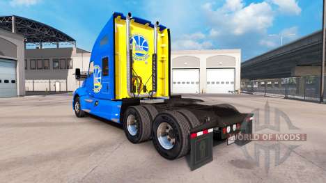 Skin Golden State Warriors on tractor Kenworth for American Truck Simulator
